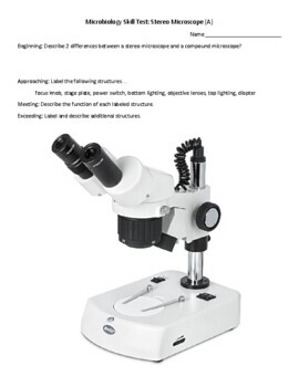 Preview of Stereo Microscope Assessment *2 Versions*