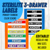 Sterilite 3-Drawer Labels - Regular and Mini Size | Primar