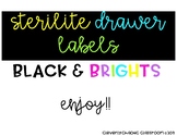 Sterilite Drawer Labels BLACK and BRIGHT