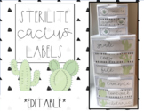 Sterilite Drawer Labels- Black & White- Cactus- Editable!