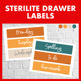 Sterilite Drawer Labels (Clementine Color Collection)