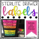 Sterilite Drawer Labels - Editable {Black and White}