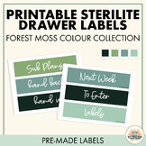 Sterilite Drawer Labels (Forest Moss Color Collection)