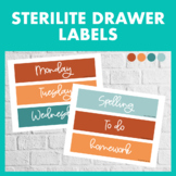 Sterilite Drawer Labels (Tuscan Sun Color Collection)