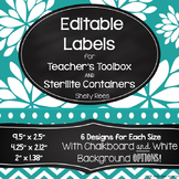Sterilite Drawer Labels and Teacher Toolbox Labels - EDITABLE