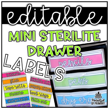 Preview of Sterilite Mini Drawer Labels | EDITABLE