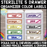 Sterilite Small 5 Drawer Organizer: Colored Pencil, Marker