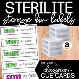 Sterilite Storage Bin Labels: Class Cue Cards