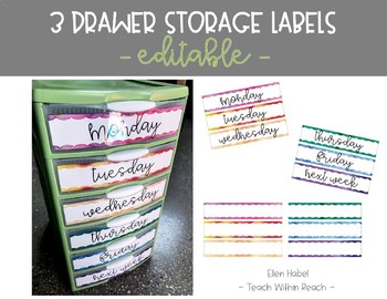 Sterilite Watercolor Drawer Labels Editable By Teach Within Reach