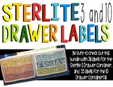 Sterlite 3 Drawer Labels & 10 Drawer Labels