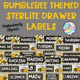Sterlite Drawer Labels Subjects Bumblebee Bee Theme