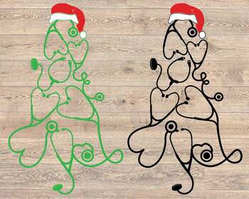 Download Stethoscope Christmas Tree Svg Nurse Squad Elf Nurse Family Mom Svg 1596s