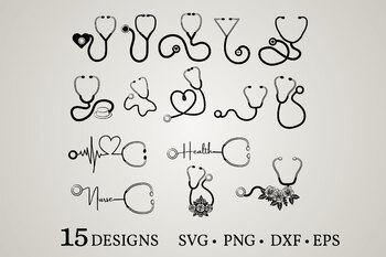 Download Stethoscope Svg Stethoscope Clipart Stethoscope Vector Nurse Stethoscope Svg