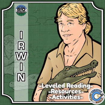 Preview of Steve Irwin Biography - Reading, Digital INB, Slides & Activities