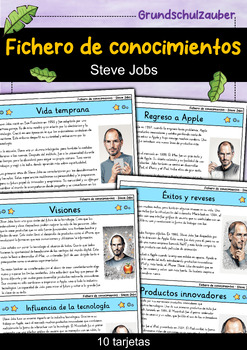 Preview of Steve Jobs - Fichero de conocimientos - Personajes famosos (Español)