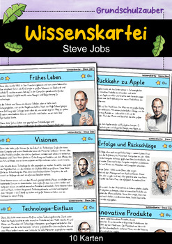Preview of Steve Jobs - Wissenskartei - Berühmte Persönlichkeiten (German)
