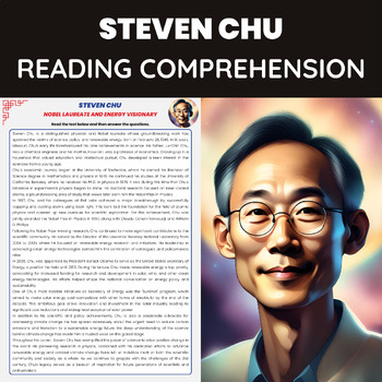 Preview of Steven Chu Reading Passage for AAPI Heritage Month Nobel Laureate Scientist