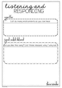 Stevie Wonder - Musical Study FREEBIE Sample by Class of Creativity