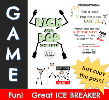 Preview of Stick Figure Follow the Leader  Movement Activity GAME  Pick and Pop the Pose