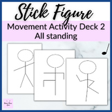 Stick Figure Statue Posters Deck 2 for Movement Activities