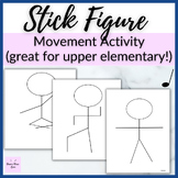 Stick Figure Statue Posters for Movement Activities in Music