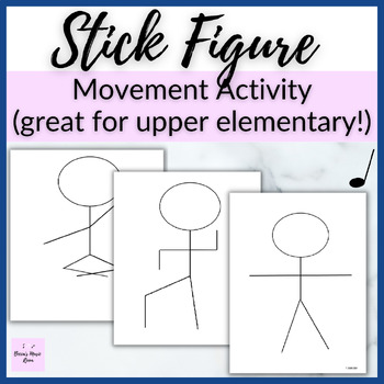 Preview of Stick Figure Statue Posters Deck 1 for Movement Activities in Music