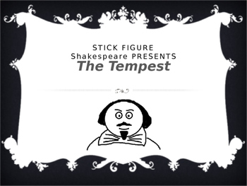 Preview of Stick Figure The Tempest - Shakespeare Summary PowerPoint