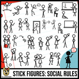 Stick Figures Clip Art: Social Stories | School Behaviors 
