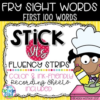 Preview of Stick It Fluency Strips: Fry Sight Words First 100 Words