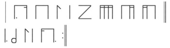 Preview of Stick Notation Font