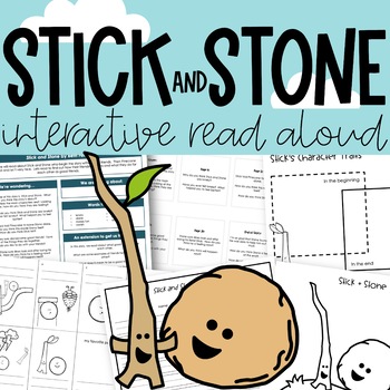 Preview of Stick and Stone Interactive Read Aloud and Activities | Friendship Activities