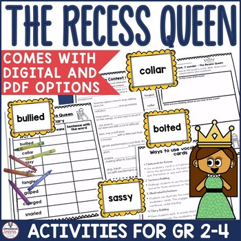 Preview of The Recess Queen Read Aloud SEL Activities Community Building Book Companion