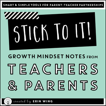 Preview of Stick To It: Growth Mindset Notes From Parents and Teachers