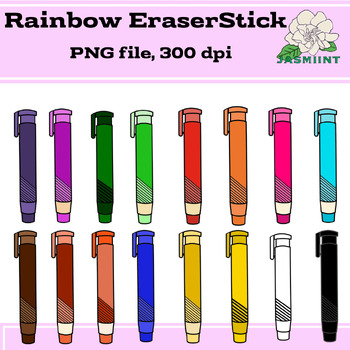 Preview of Rainbow StickEraser Clipart