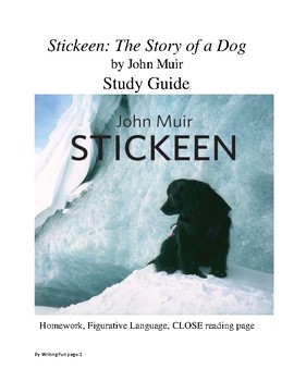 Preview of Stickeen: The Story of a Dog  by John Muir Study Guide