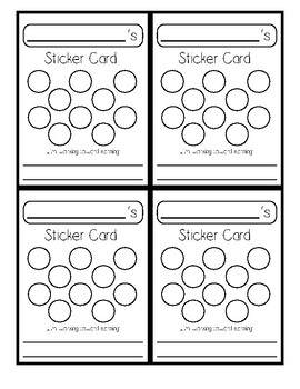 Sticker Cards by Angle Teaching First | TPT