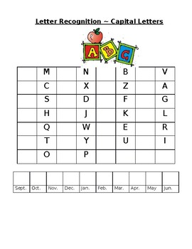 Alphabet Sticker Chart