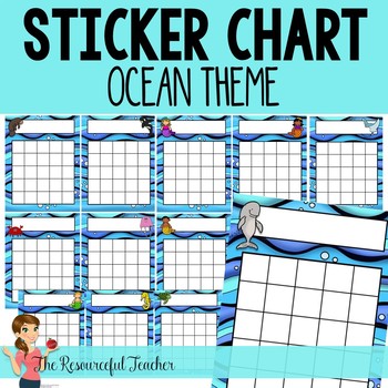 SealifeTurtle Dolphin Shark A4  Reward Chart including stickers,adhesives & pen 