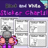 Sticker Charts - Black and White - Animal, Monster and Ins