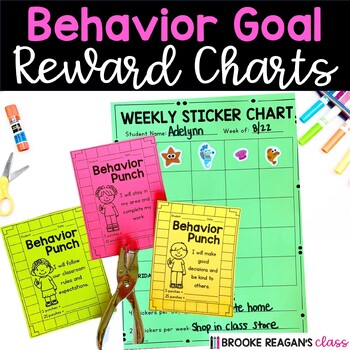 Preview of Behavior Reward Charts: Behavior Management Sticker Charts, Talley & Punch Cards