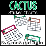 Cactus Sticker Reward Chart - Individual Daily Student Beh
