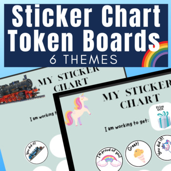Preview of Behavior Incentive Reward Sticker Chart Token Boards 6 Popular Themes