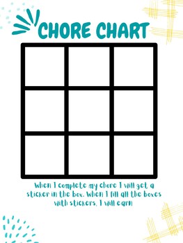 Preview of Sticker Chore Chart