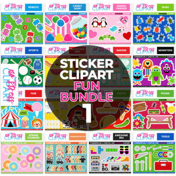 Preview of Sticker Clipart Fun Bundle 1