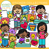 Sticker Collector Kids Clip Art