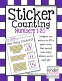 Sticker Counting Pages for Numbers 1-20