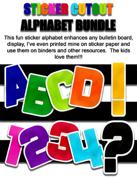 Sticker Cutout Alphabet - Black by Creative Decor and More