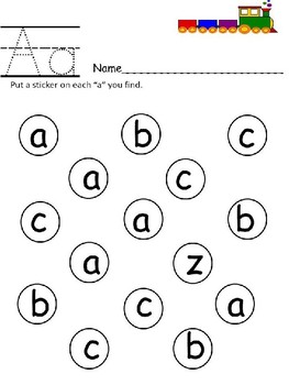 Sticker Dot Alphabet by Charity's Corner | Teachers Pay Teachers