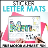 Sticker Letter Mats - Cover It - Fine Motor Alphabet Cente