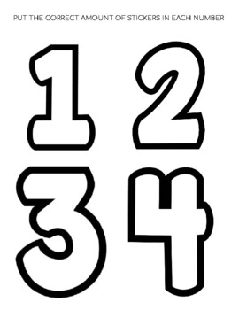 Sticker Numbers 1-4 by Alayna Dunn